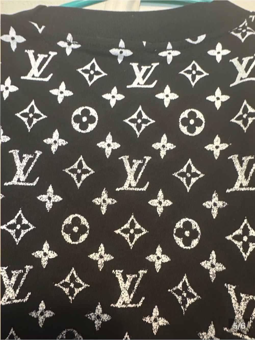 Louis Vuitton Men's Black Monogram Short-Sleeve T-Shirt - Picture 3 of 5